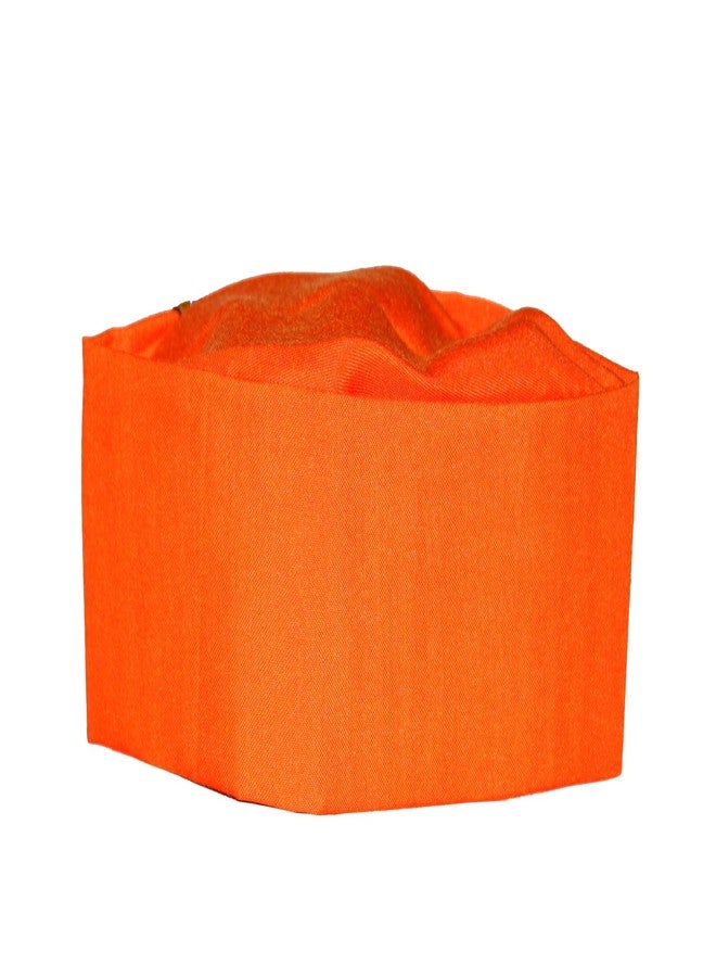 Yanwenx Uttarakhand Pahadi Topi/Cap,Brahmakamal Uttarakhand Topi, Himachali Cap (Orange Cotton) - Image 3